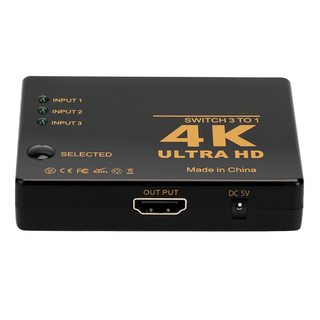 Line Q 4K2K 高畫質HDMI 3進1出切換器 高亮面ABS外殼, 1個, UH-7593