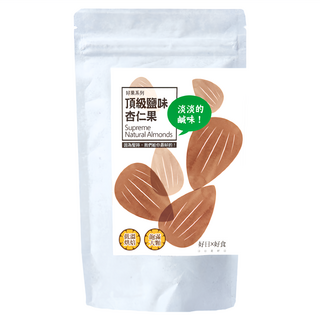 好日好食 好果系列 頂級鹽味杏仁果, 植物性零嘴，健康美味, 120g, 1包