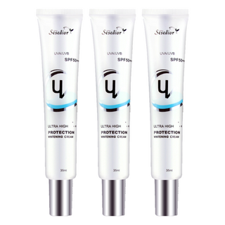 Sesedior 希希娣兒 台灣公司貨 玫瑰珍珠亮白防曬素顏霜 35ml, 白色, 3條