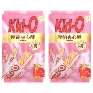 Kid-O 厚餡夾心酥分享包 草莓風味, 171g, 2袋
