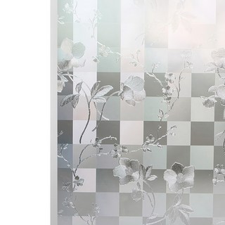 半島良品 抗UV防曬靜電貼窗貼, 馬賽克花朵