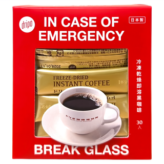 dripo 咖啡焙煎所即溶黑咖啡, 2g, 30條, 1盒