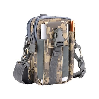 樂威客 戰術腰包 迷彩 多功能收納斜挎包, 12 x 17.5 x 7cm