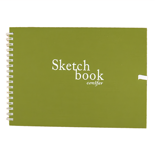 conifer 綠的事務 布面繪圖本 24K 堅固封面紙板 活頁線圈設計, 1本