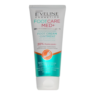 EVELINE 足部護理霜 MED+，再生足霜-軟膏，適用於老繭和皮膚龜裂, 100ml, 1入, 1條
