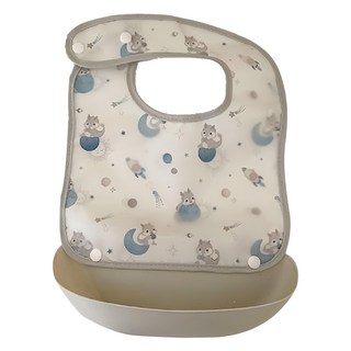 JAR嚴選 兒童可拆式防水圍兜-小龍, 1件