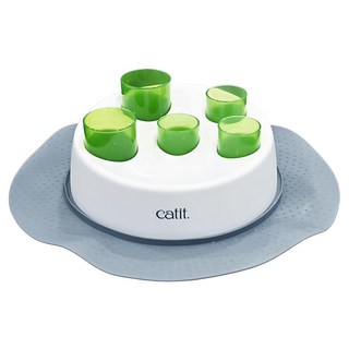 Cat It 多感互動系列 舞動慢食碗 BPA-Free材質 尺寸15x32cm 附有5個杯子, 1組, 白色