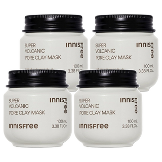 INNISFREE 台灣公司貨 超級火山泥毛孔潔淨面膜 100ml, 4罐, 1入