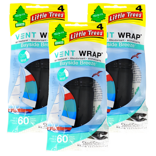 Little Trees 小樹香片 隱形芳香夾 - 海灣微風, 造型輕巧時尚 持續更久, 3袋