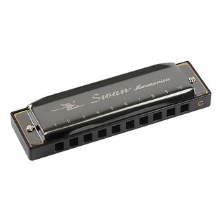SWAN 10孔C調 10音口琴, 1個, 黑色