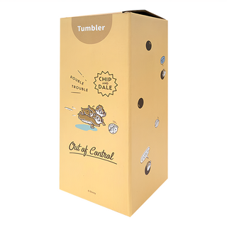 norns 迪士尼 雙層透明吸管杯 710ml 耐冷熱0°C-100°C, 奇奇蒂蒂 棕色, 1個