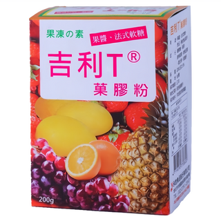 吉利T 果膠粉 - 果凍素材，果醬、法式軟糖, 200g, 1盒