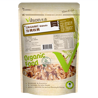 Vilson 米森 有機核桃, 無添加防腐劑、人工香料及色素，未經烘焙, 200g, 1包