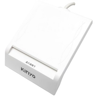 Kinyo 1.2m 晶片讀卡機 65 x 16 x 84mm 40g, KCR-6153, 白色, 1個