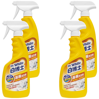 Dr.White 白博士 浴廁PLUS清潔劑, 快速去污, 強效除垢、除菌消毒, 600g, 4瓶
