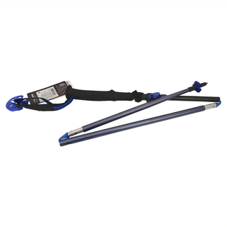 Black Diamond Distance FLZ 鋁合金登山杖 7075航太級鋁合金杖身 鋼製杖尖 EVA發泡材質握把 再生紗尼龍織帶, 錫灰, 125~140cm, 1支