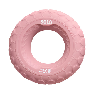 MICHAEL FITNESS 麥克健身 握力圈 30磅 2個 矽膠材質 柔軟高彈 經久耐用, 6 x 6 x 2cm, 柔和粉