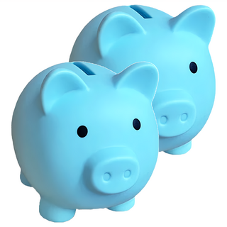 小豬撲滿 Set 藍色儲蓄罐, 藍色, 1組