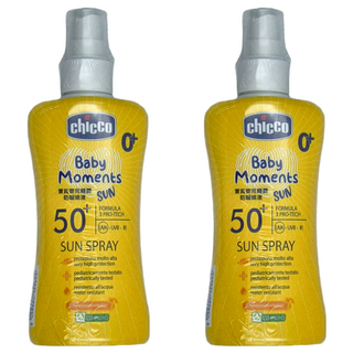 Chicco 嬰兒輕潤防曬噴液 SPF50+ UVA/UVB/紅外線防護, 150ml, 2瓶