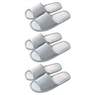 小麥購物 C140 厚底亞麻拖鞋 細紋 39~40 106g 3雙, 天青藍色, 250mm