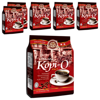 COFFEE TREE 咖啡樹 Penang Kopi-O 2合1 檳城傳統烘焙黑咖啡, 30g, 20包, 6袋