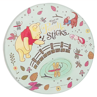 收納王妃 迪士尼彩繪杯墊 圓 2入, 維尼池塘 綠色, 1組