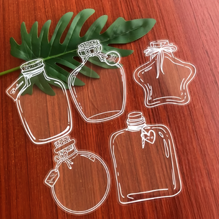 A-ONE 匯旺 DIY壓花書籤 20張入, 許願瓶 透明色, 5包