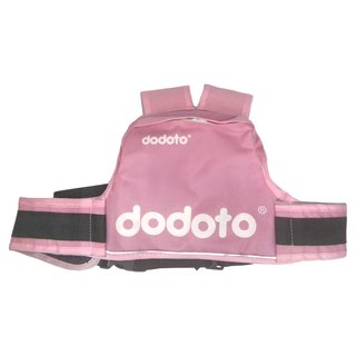 dodoto 口袋式兒童機車安全帶, 1-10歲適用, 牛津布料, 透氣網眼布, 四點受力, 粉色, 1個