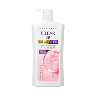 CLEAR 淨 頭皮護理洗髮乳 櫻花香, 配方升級 72小時持香, 1.2kg, 1瓶