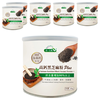 統一生機 高鈣黑芝麻粉Plus, 250g, 6罐