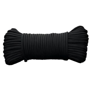 捷華 9芯 軍規多功能求生繩 直徑4mm 長31m 承重250kg 重180g, 黑色, 1條