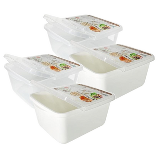 UDA 有達 掀樂保鮮盒/米桶/密封盒 4L, 4個容器 + 4個蓋子, 4個