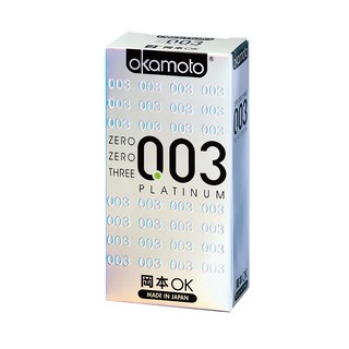 okamoto 岡本 003 白金極薄型保險套 52mm, 6入, 1盒
