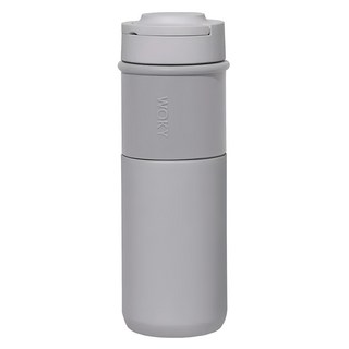 WOKY 沃廚 台灣公司貨 JIN真瓷系列 陶瓷環保提手杯, 灰色, 500ml, 1個
