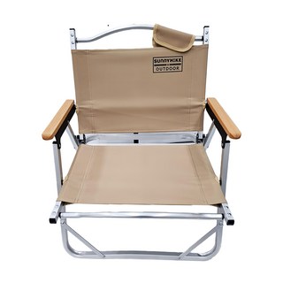 SUNNYHIKE 原木紋方管克米特椅, 卡其色, 1個