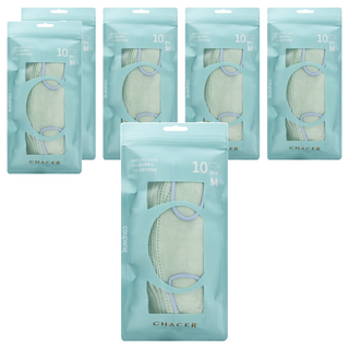 CHACER 佳和口罩 成人4D立體醫用口罩, 極光幻綠, 10片, 6包