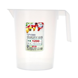 KEYWAY 日常標準量水杯, 透明, 1.2L, 1個