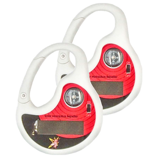 DigiMax 太陽能充電式驅蚊器，音波驅蚊，帶指南針，開扣設計, 2個, 45g