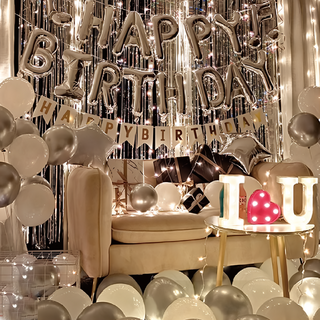 奢華生日套餐 Set, 優質鋁箔乳膠材質, 字母高約40cm, 200030010093, 1組