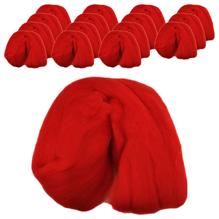 台灣敏愛 羊毛氈補充包 4包 Set WR-01 澳洲產, 艷紅色, 豔紅色, 16包