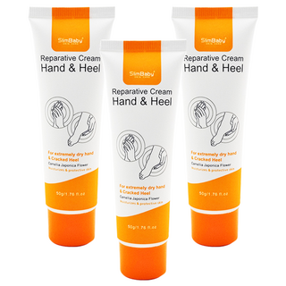 SlimBaby 山茶花手足龜裂霜, 極度乾燥手和腳跟適用, 50g, 1條, 3條