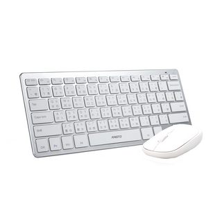 RASTO 高階款2.4G無線鍵鼠組 原廠保固, Mini, RZ4, 銀色