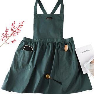 Orsetto 透氣防水面料荷葉邊圍裙, 1個, 綠色