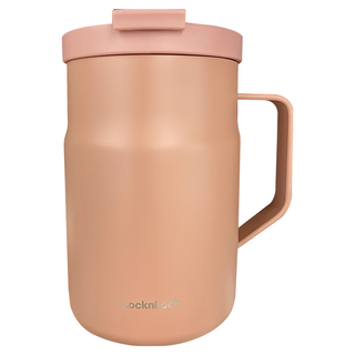 LocknLock 樂扣樂扣 遇見愜意馬克杯 保溫杯 粉色密封蓋 475ml, 粉色, 1個