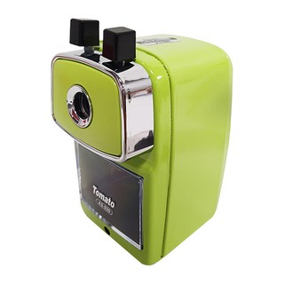 Tomato 高級鐵製 大小通用削筆機 金屬外殼 耐用堅固 5段式粗細調整, 綠色, 1個