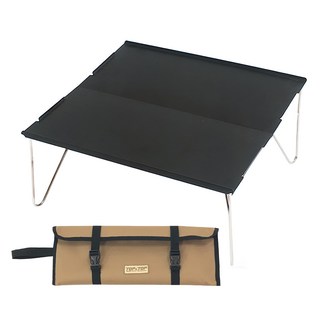 TOP&TOP 超輕量鋁合金迷你拼接桌 航空級鋁合金桌面 耐腐蝕抗氧化 承重佳, 黑色