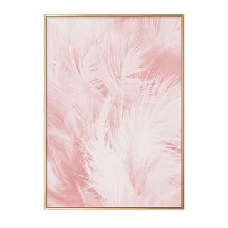 繽紛的粉紅自由掛畫, 40 x 30cm, 金色