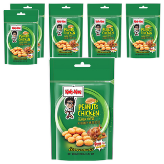 Koh-Kae 大哥花生豆, 泰國熱銷 雞汁口味, 90g, 6包