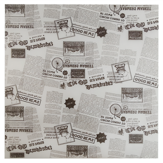 Ideal Wrapping 毅典 漢堡紙 30*30cm 耐熱230℃ 油紙, 嘉年華, 1包