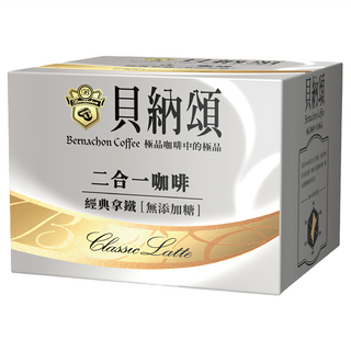 貝納頌 二合一拿鐵 無糖, 13g, 25包, 1盒